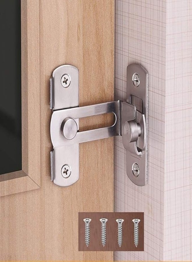 Bitnex قفل باب الحظيرة من Bitnex، مزلاج باب الحظيرة القابل للطي بزاوية 90 درجة، أدوات مزلاج بوابة من الفولاذ المقاوم للصدأ SUS304، أقفال ومزالج أبواب الحظيرة للحظيرة، والحديقة، والحمام، والخارج، والجراج، والنافذة، والباب المنزلق - Image 1